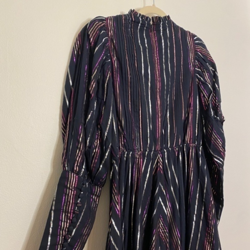 Farm Rio Lurex Stripe Midi Dress - Picture 8 of 8